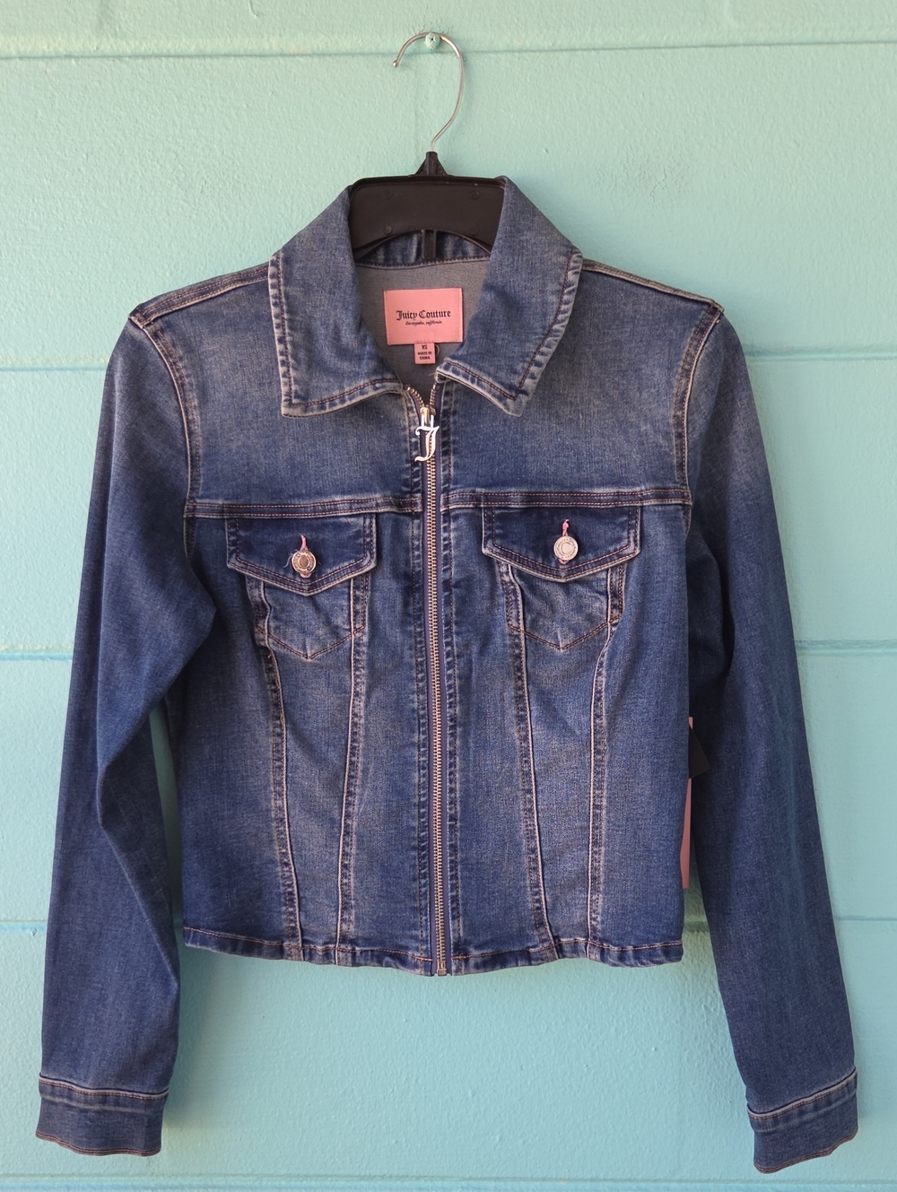 NWT "Juicy Couture" Y2K Inspired Denim Jacket Woman's X-Small, Small or Medium